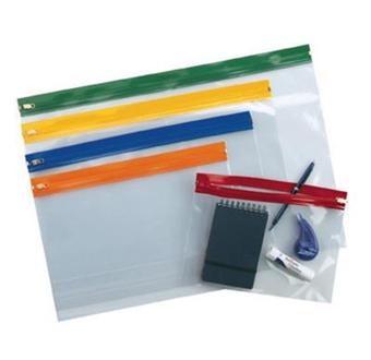 Pochette navette transparente A5 zip 5 coloris classic assortis